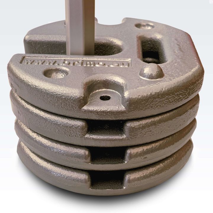 Ensemble de 4 pièces de plaques de poids en acier gris pour tente