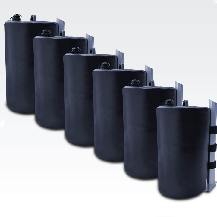Système de poids cylindriques en eau pour tente (Set de 6 pièces)